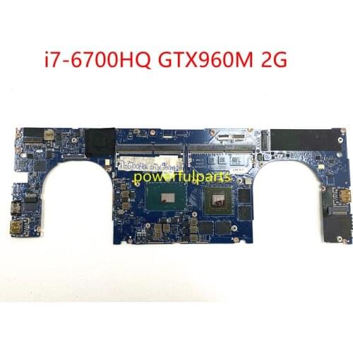 100% working for DELL XPS 15 9550 motherboard AAM00 LA-C361P CN-0Y9N5X 0Y9N5X Y9N5X with i7-6700HQ cpu + GTX960 2G graphic