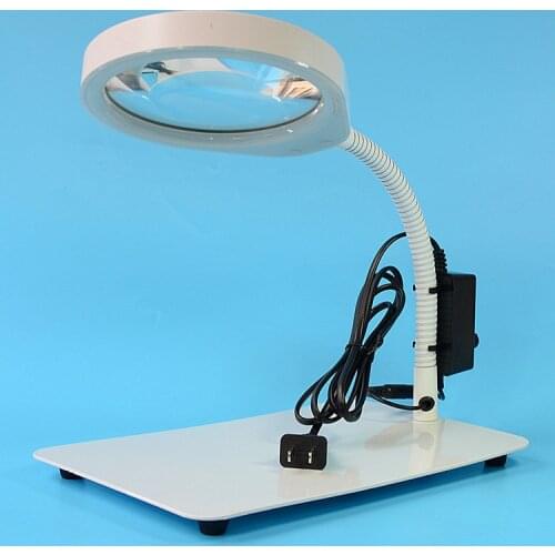 10X 125MM With 48 LED Lighting Table Magnifier Desk Table Lamp for eniors Reading, Hobbies, Repair, Crafts, Sewing