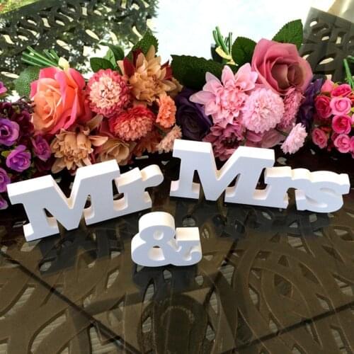 3 Pcs/set Wedding Decorations Letter Mr & Mrs Decor Props Just Married Wedding Events Party DIY Decoration Supplies Wedding Sign