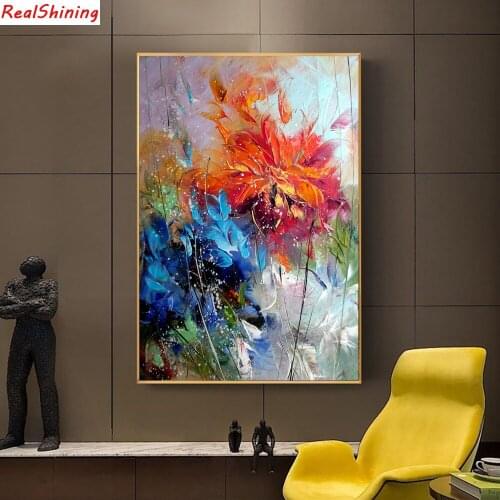 5D Diy Diamond Painting Cross Stitch Full Square Embroidery Flower Picture for room Decor H2494