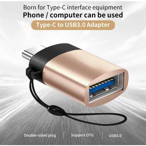 BR USB To Type-c 3.0 Adapter OTG Adapter Mobile Phone Adapter Lanyard Type For Macbook Xiaomi Samsung S10 S20 USBC OTG Connector