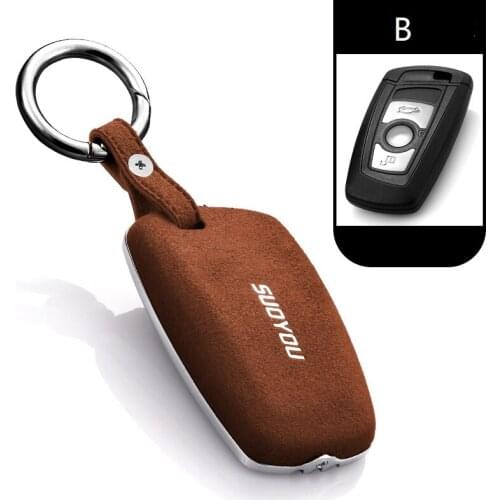 Car Key Case Cover Genuine Leather Galvanized Alloy For BMW 520 525 f30 f10 F18 118i 320i E30 E34 E36 E39 E46 F11