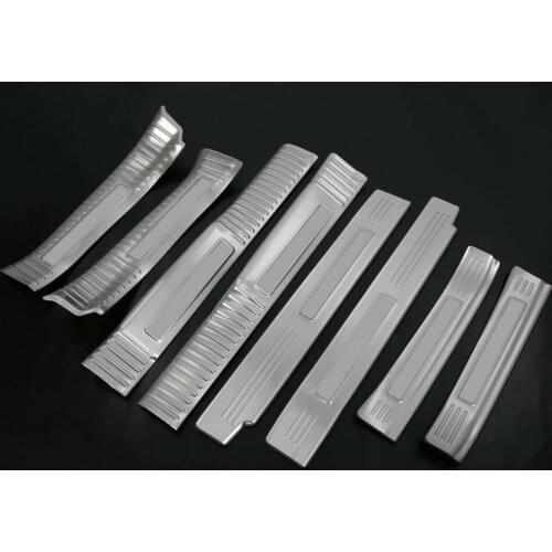 For Jeep Wrangler JL 18-20 Steel Outer & Inner Door Sill Scuff Plate Cover 8pcs