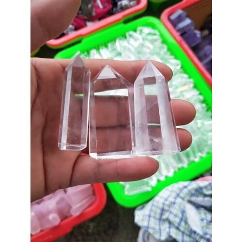 White crystal hexagonal pillar 8 cm 9cm 10cm