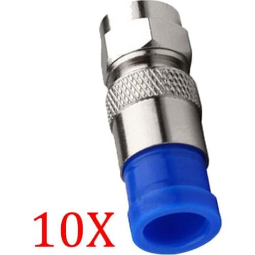 10pcs/ Lot Connector Coax Coaxial Compression Fitting O-Ring F Connectors RG6 Cable Connect JS22