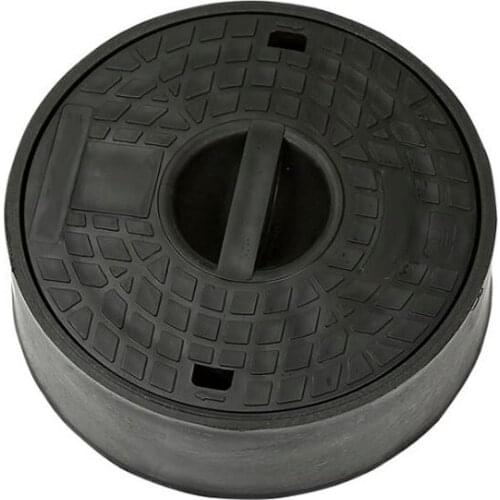 Plastic manhole cover round manhole cover with inspection port for street landscape park black rain grate