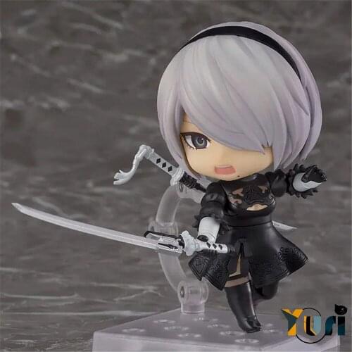 NieR Automata Steam YoRHa 2B No. 2 Type B Figure Doll Stand Model Toy Display Movable Collection Cosplay Gift C