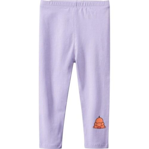 2-9Years Cotton Girls Leggings Spring Autumn Kids Pants Elastic Waist Stretch Print Cartoon Pattern Children Trousers Dropship