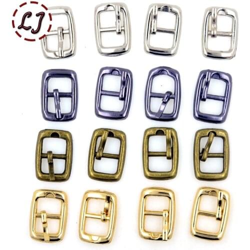 Hot sale 30pcs/lot silver gun-black gold bronze 8mm small Square round alloy metal shoes bags Belt Buckles DIY sew accessories