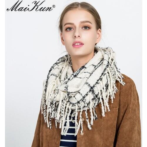 Maikun Scarf for Unisex Fashion High Quality Warm Lattice Stole Shawl Bufandas Scarf for Men Women