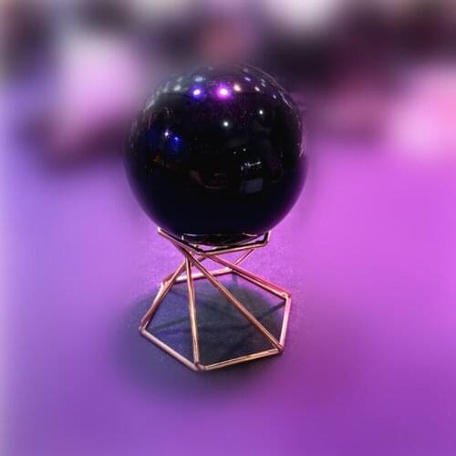 Metal Display Stand Crystal Glass Lens Ball Sphere Makeup Sponge Swirl Holder