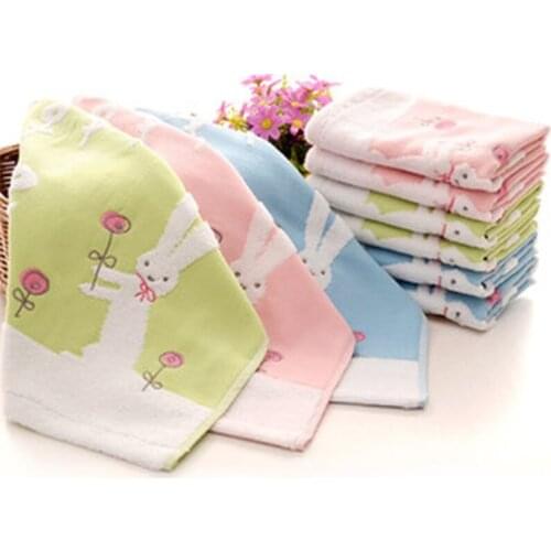 3Pics 25x25CM Soft Thick Non-Shed Washcloth Chidren Female Male Household Small Cartoon Towel Wholesale Wash Face Square