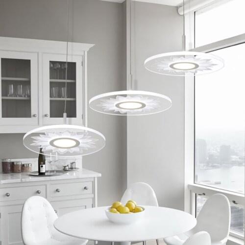 Fashion Creative Round Acrylic 30W LED Pendant Light Modern Simple Suspension Lighting Fixtures For Bar Living Dining Room PL678