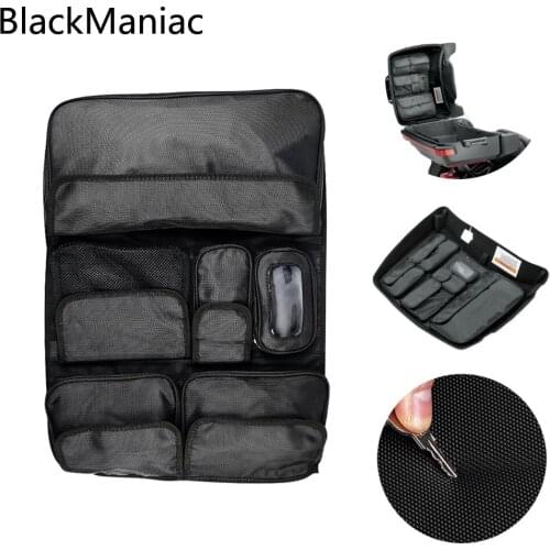 Motorcycle Black Tour Pak Pack Lid Organizer Storage Saddle Bag For Harley Touring Street Glide FLHX Road King FLHR 2014-2021
