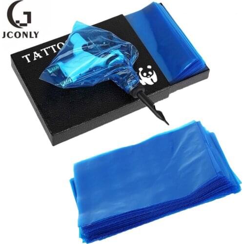 Tattoo Machine Bag Covers 200PCS Disposable Cover Tattoo Machine Gun Bags Plastic Sleeve for Tattoo Supplies