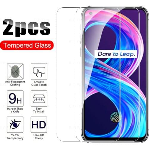 2pcs Front Film For Realme 8 Pro full cover screen protector for realme 8 pro 6.4'' Anti-fingerprint tempered protective glass