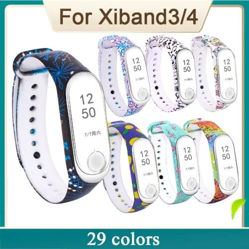 Camouflage Colorful Strap For Xiaomi Mi band 4 band 3 Strap Bracelet Accessories Replacement Smart Watch Flower Printed Wrist