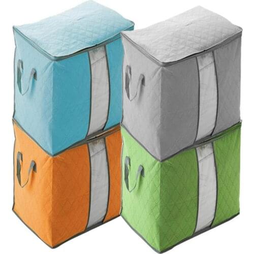 Foldable Partial Transparent Wardrobe Closet Organizer Sheets Quilt Clothing Storage Bag Multifunction Underbed Pouch Box Case