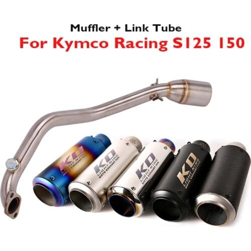 Motorcycle Exhaust Pipe Connector Link Middle Mid Link Tube Muffler Escape Tip System for Kymco Racing S125 150