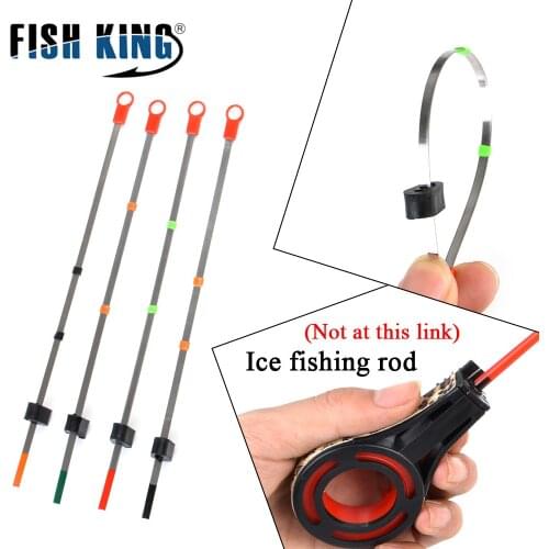 FISH KING 20pcs Winter Fishing Rod Top Tip UL-H power C.W 1-4/24-32g Stainless Steel Ice Rod Tip 17cm Ultralight Rod Combo