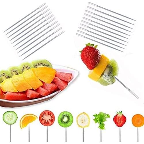 Wholesale 100Pcs Pocket Toothpick, Waterproof Stainless Steel Toothpick, Food Fruit Fork for Travel Camping