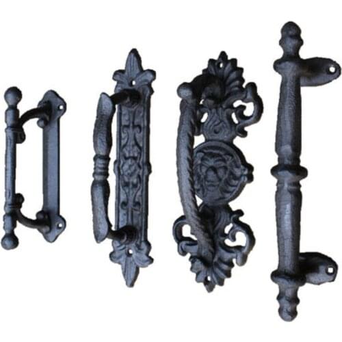 1pcs garden patio art door retro Cast iron handles home decoration Wall decoration door handle room accessories