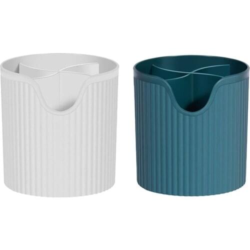 1Pc Plastic Cosmetic Brush Storage Box Cylinder Pen Storage Box Brush Pot Pen Holder Eyebrow Pencil Case