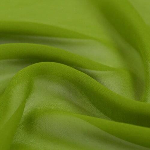 100% pure silk georgette 8mm 114cm 45"width yellow green color mulberry silk fabric for dress, shirt NO.46
