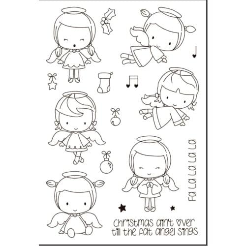 11x16 Little fairy TBig ice cream ransparent Clear Stamps Silicone Seals for DIY scrapbooking photo album Card Making