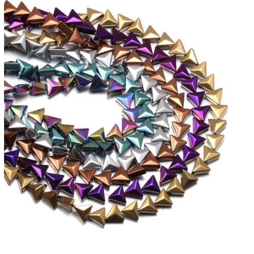 2 Triangle Colored Black Gallstone Beads DIY Clothing Accessories Jewelry