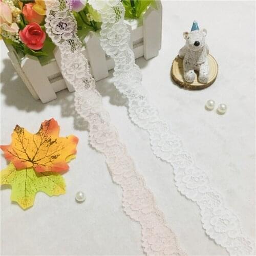 3cm Stretch Warp knitting wavy lace dress Accessories Underwear lace Accessories