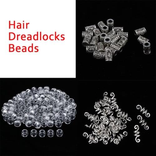 30/100pcs Hair Braid Viking Runes Beads Dreadlocks Beads Hair Clip Hair Cuffs Dread Tube Charm Jewelry Dreadlocks Accessaries