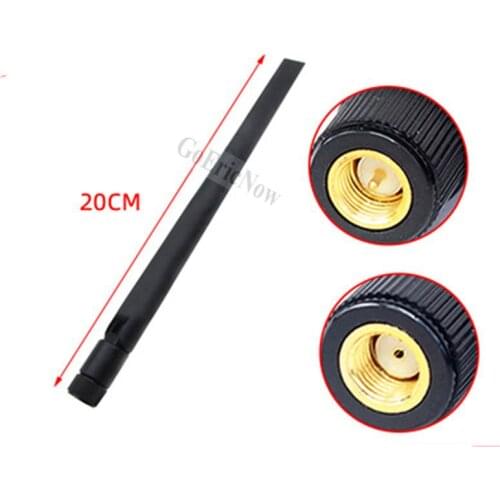 50 pcs RF 50Ohm 20CM Right Angle RP SMA/SMA Male 6dbi 2.4G\5.8G Dual frequency Wifi Omnidirectional antenna Connector