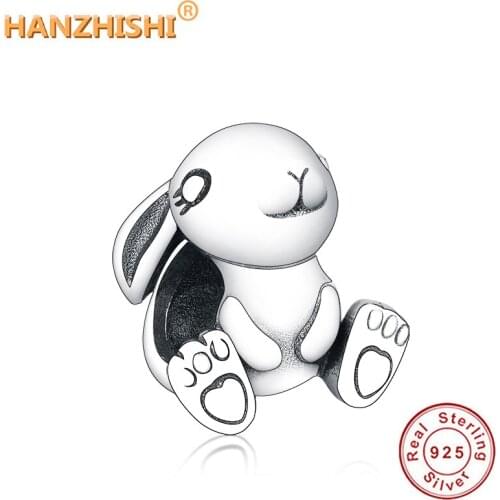 Fit Original Pan Charms Bracelet 2020 Spring Collection 925 Sterling Silver Cute The Rabbit Charm Jewelry Making berloques