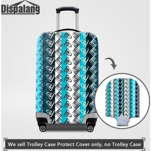 Dispalang Elastic Spandex Luggage Protective Dust Cover Geometry 3D Printing Suitcase Cover for Travel Case Luggage Accessories