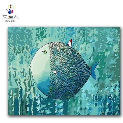 Diy colorings paintings paints by number with kits undersea world pictures by numbers for adults kids for living room decoration