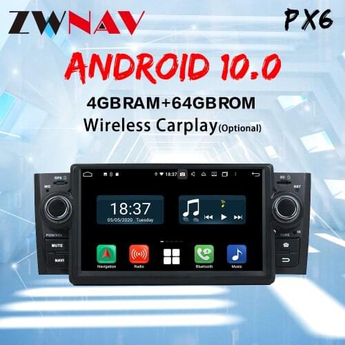 IPS DSP autoradio1 din Android 10 Car Stereo multimedia Player For Fiat Grande Punto Linea 2007-2012GPS Navigation DVD 8Core 4GB