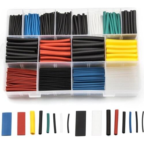 580PC 38mm/45mm Heat Shrink Tubing Kit 2:1 Polyolefin 1.0-10.0mm Multiple Specifications Wrap Wire Cable Sleeve Kit with Box