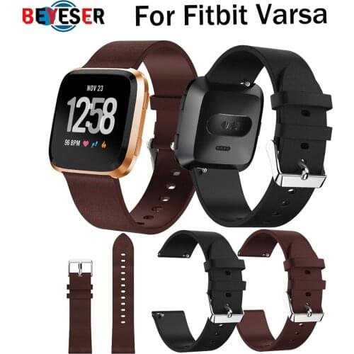 Leather Bracelet For Fitbit Versa Versa 2 lite Band Strap Accessories 140-205mm Wrist Soft Belt Luxury Replacement watchband