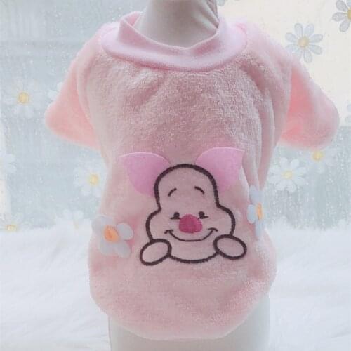 Cute Dog Hoodies Winter Dog Pets Clothing Soft Warm Flannel Dog Pajamas T-shirt Cat Puppy Clothing Yorkshire Pomeranian Clothes