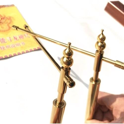 Rod Hunting dragon Pure copper folding dragon feet measuring rod water pulse divination compass measuring wind water dragon