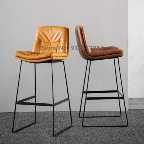 Nordic Bar Stools Simple Modern Bar Chairs Home Backrest High Stools Dining Chairs Net Red High Chairs