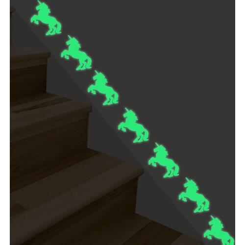 Luminous Cartoon Sticker Glow in the Dark Unicorn Cat Mouse Sticker Arrow Umbrella Stars Sticker Kid Room Decoration Home Decor