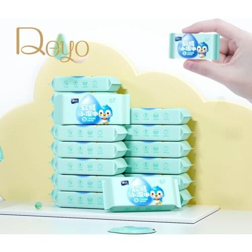 Deyo Wet Wipes Skin Care Tool Newborn Baby 3 Layer Virgin Wood Pulp Toallitas Humedas Super Mini Portable Paper Towel 24packs