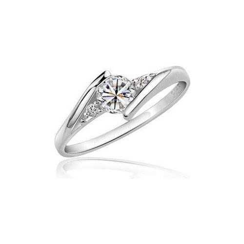 Bestselling 925 sterling silver luxury zircon crystal rings for women wholesale wedding ring jewelry gift drop shipping female