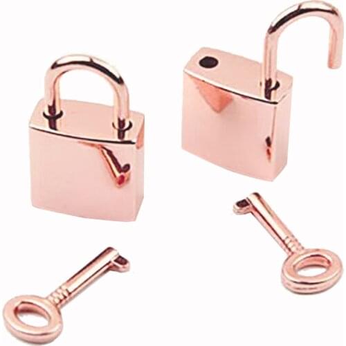 1PCS 20x35mm Small Mini Strong Zinc Square Padlock Travel Suitcase Bag Luggage Metal Notebook Diary Lock With 2 Keys Decoration