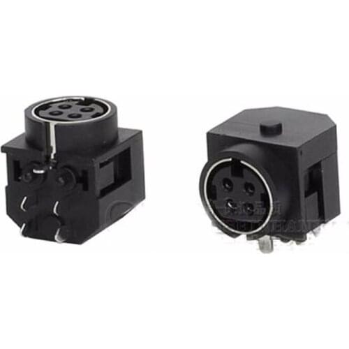 500pcs/lot 3 / 4 Pins S Termianl Connector Socket MPC-3 /4-01 DIN Female Jack 90degree