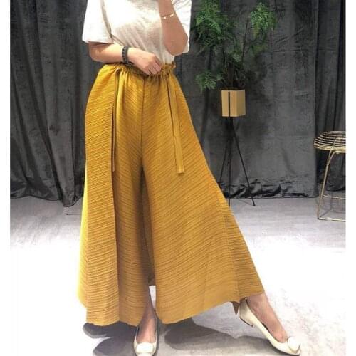 Trousers Thin Pleat And Broad Leg Trousers 20190811