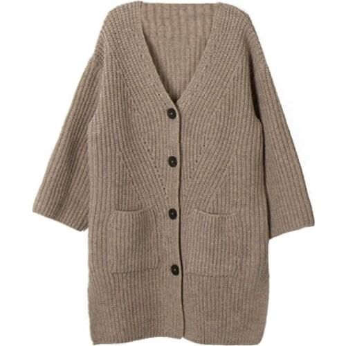 New 2019 Autumn Winter Girls Sweaters Coat Kids Outerwear Children Casual Long Cardigan Teens Girls Single Breasted Coat