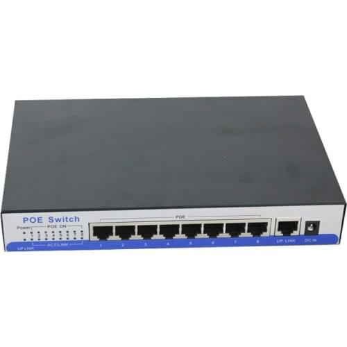 ANDDEAR gigabit switch poe 9 10/100/1000mbps rj45 port 8 IEEE802.3af/at active poe for Dahua Hik WAPA 3M 1080P HD IP camera CCTV